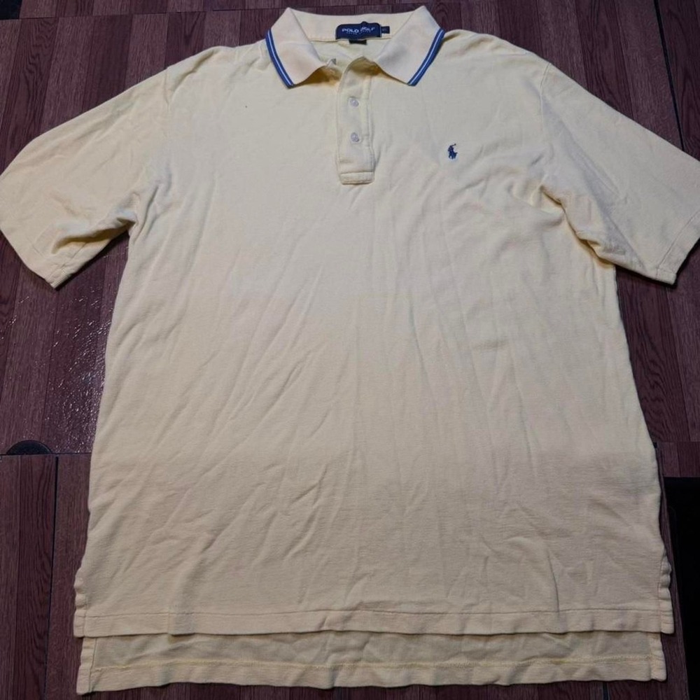 Polo Ralph Lauren Golf Yellow‎ Sportswear Polo Button Shirt XL